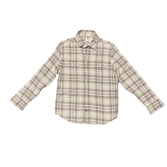 Taylor Stitch The Ledge Plaid Shirt Size 38/S Work Casual Travel Organic Cotton
